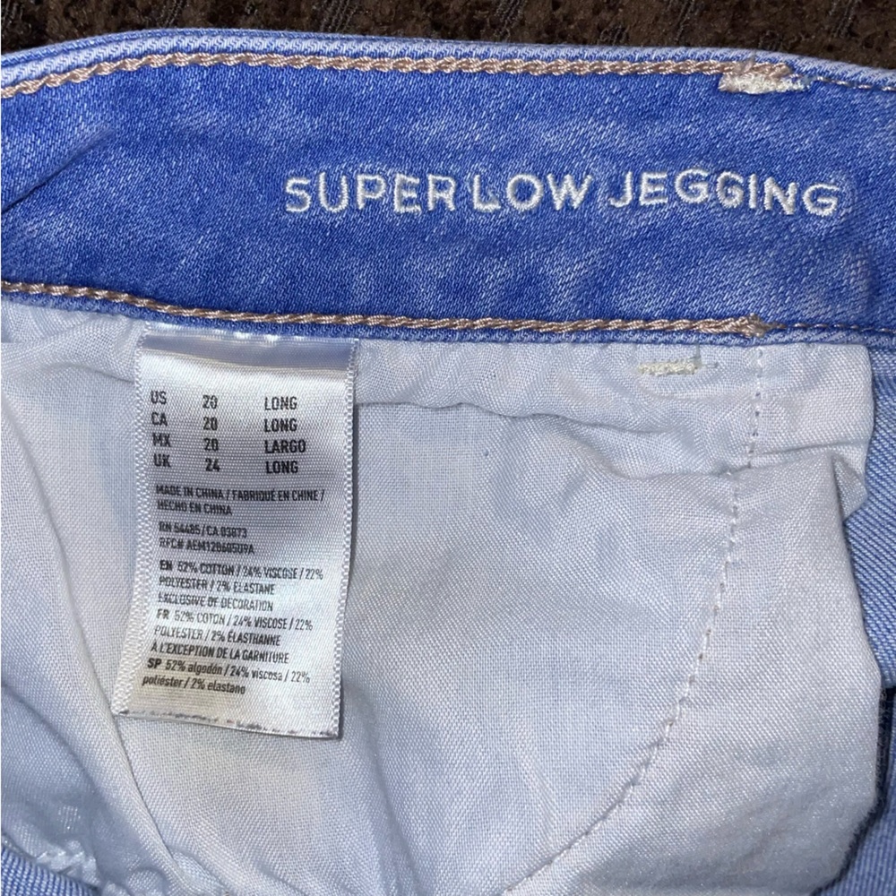 American Eagle jeans super low stretch jegging 20 Long - Picture 10 of 10